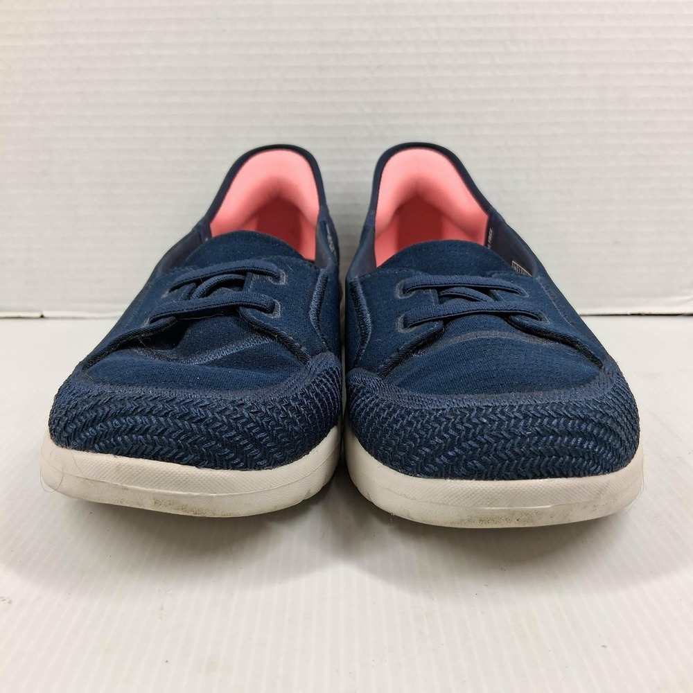 Skechers Slip-ins On-the-Go Navy Pink Walking Shoes 136543 Womens 10 - Picture 3 of 7